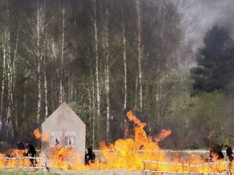 Огонь охватил окрестности деревни Боровково в Богородском округе Новости Ногинска 